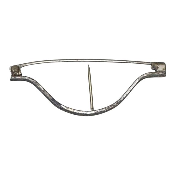 Antique Victorian Sterling Silver Nosegay Flower Corsage Holder Brooch Pin VTG - Picture 2 of 7